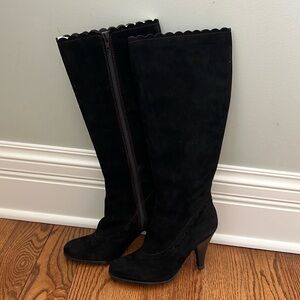 Dani Black tall suede black boot New sz 6M Orig $260